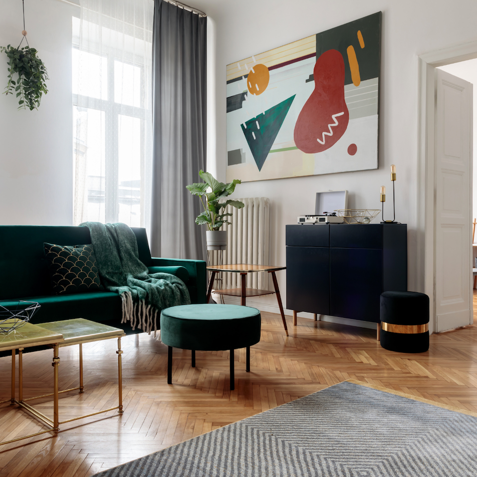Modern colorful living room