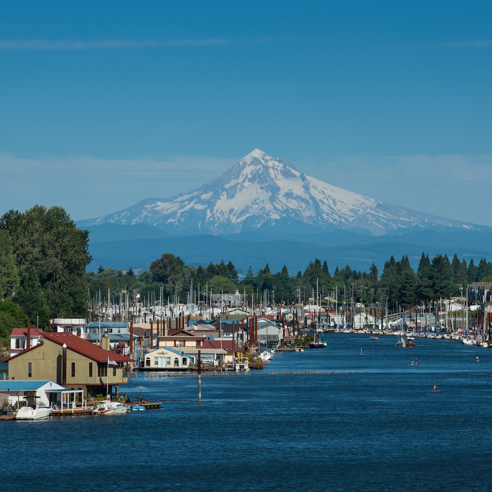 Mount Hood view from the water