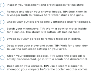 August home maintenance checklist