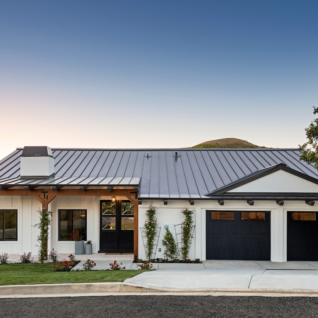 White house with black detailing